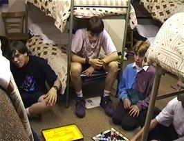 Board games at Blaxhall hostel